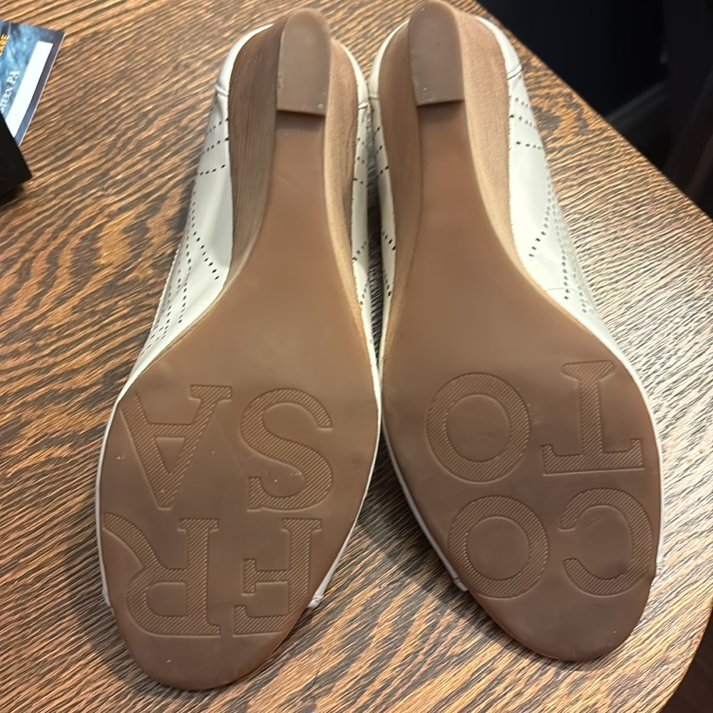 Franco Sarto Wedge Open Toe Heels - Picture 4 of 6